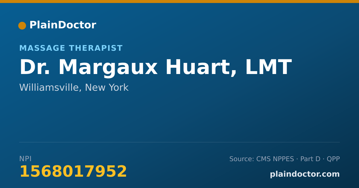 Shareable card for Margaux Huart, LMT - Massage Therapist, Williamsville, NY