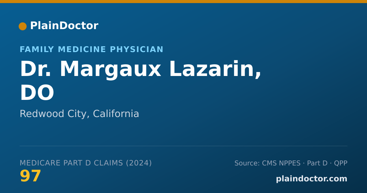 Shareable card for Margaux Lazarin, DO - Family Medicine Physician, Redwood City, CA