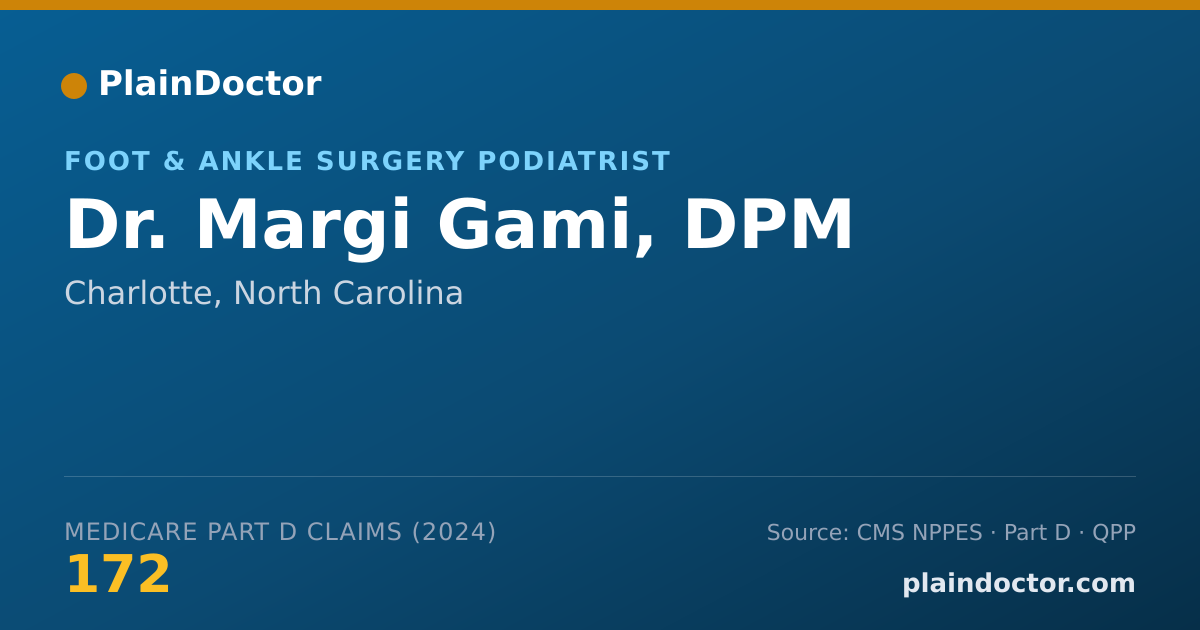 Shareable card for Margi Gami, DPM - Podiatrist, Charlotte, NC