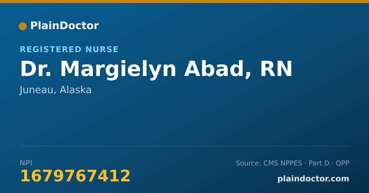 Shareable card for Margielyn Abad, RN - Registered Nurse, Juneau, AK