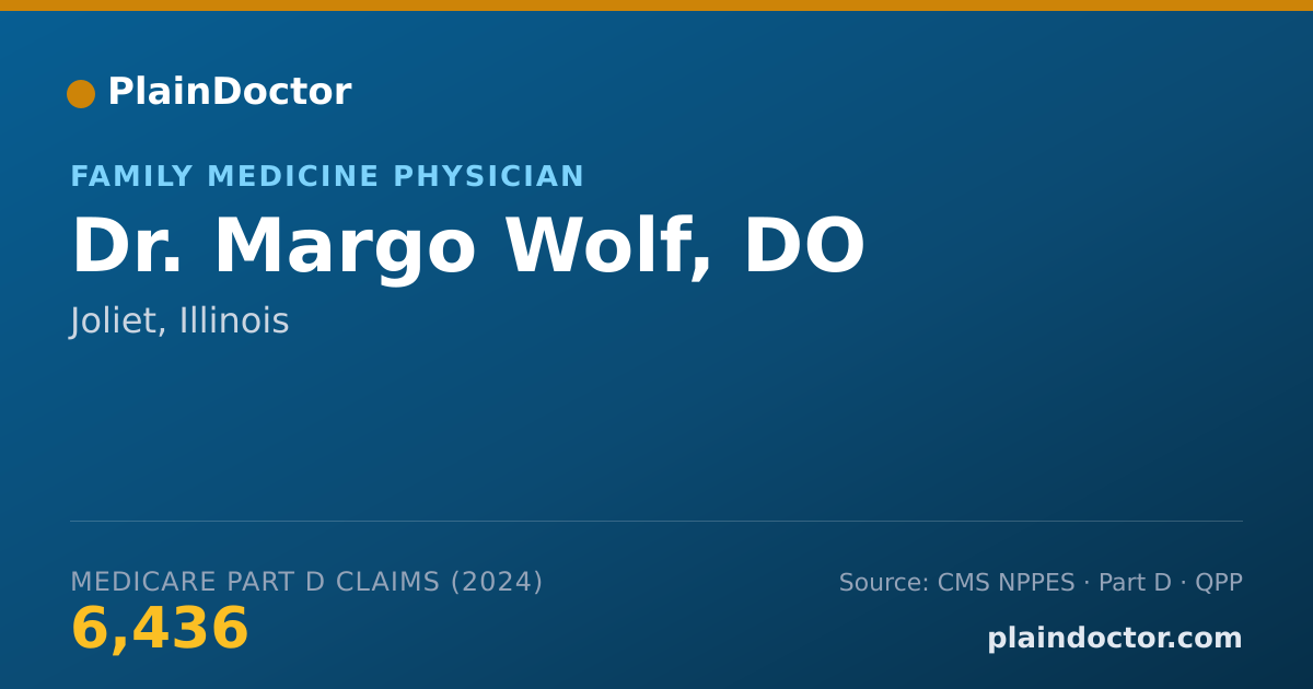 Shareable card for Margo Wolf, DO - Family Medicine Physician, Joliet, IL