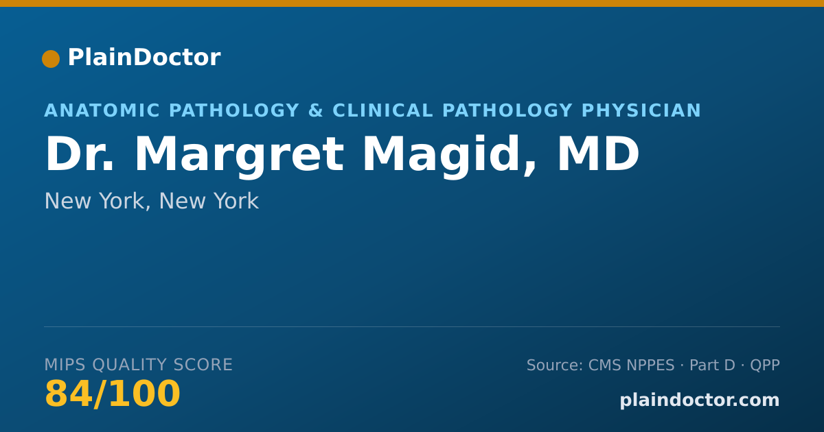 Shareable card for Margret Magid, MD - Anatomic Pathology & Clinical Pathology Physician, New York, NY