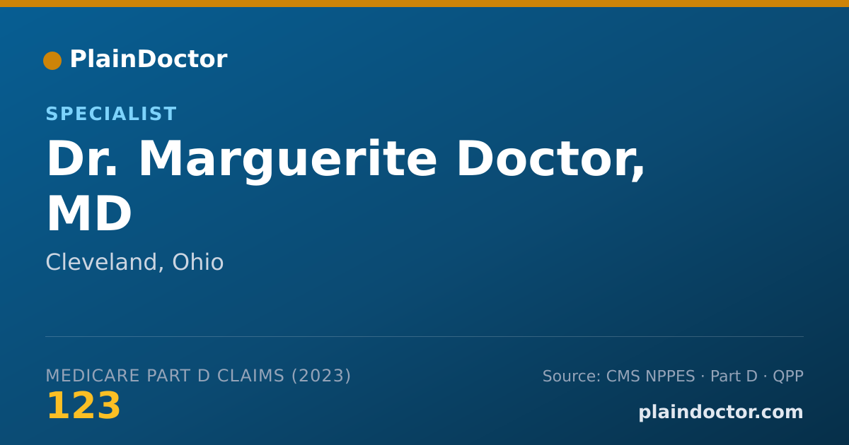 Shareable card for Marguerite Doctor, MD - Specialist, Cleveland, OH
