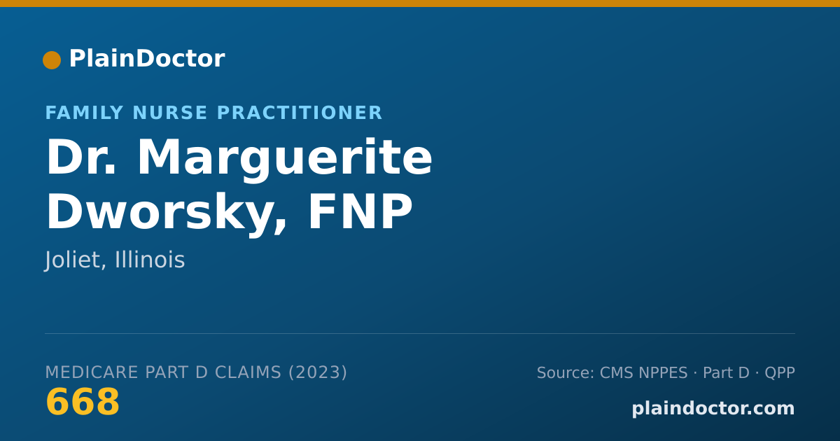 Shareable card for Marguerite Dworsky, FNP - Family Nurse Practitioner, Joliet, IL