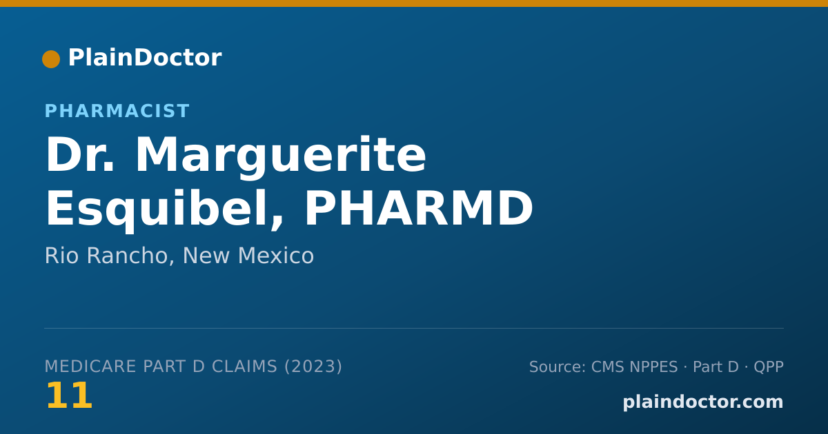 Shareable card for Marguerite Esquibel, PHARMD - Pharmacist, Rio Rancho, NM