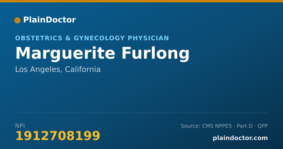 Shareable card for Marguerite Furlong - Obstetrics & Gynecology Physician, Los Angeles, CA