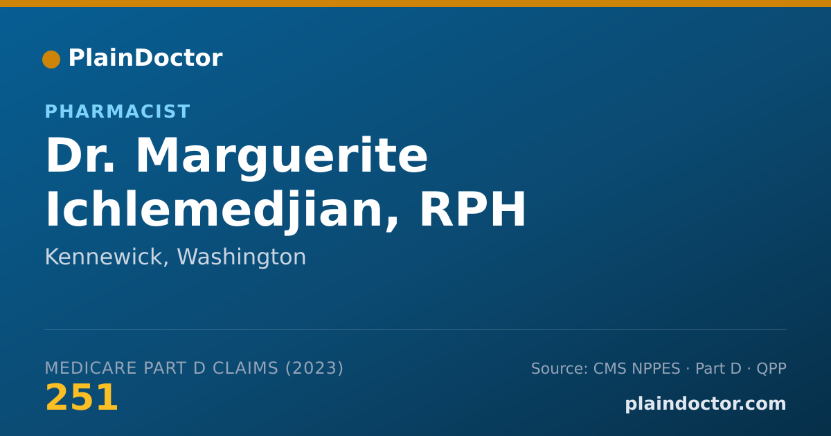 Shareable card for Marguerite Ichlemedjian, RPH - Pharmacist, Kennewick, WA