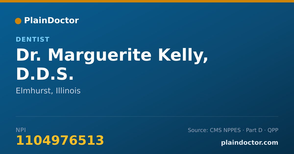 Shareable card for Marguerite Kelly, D.D.S. - Dentist, Elmhurst, IL