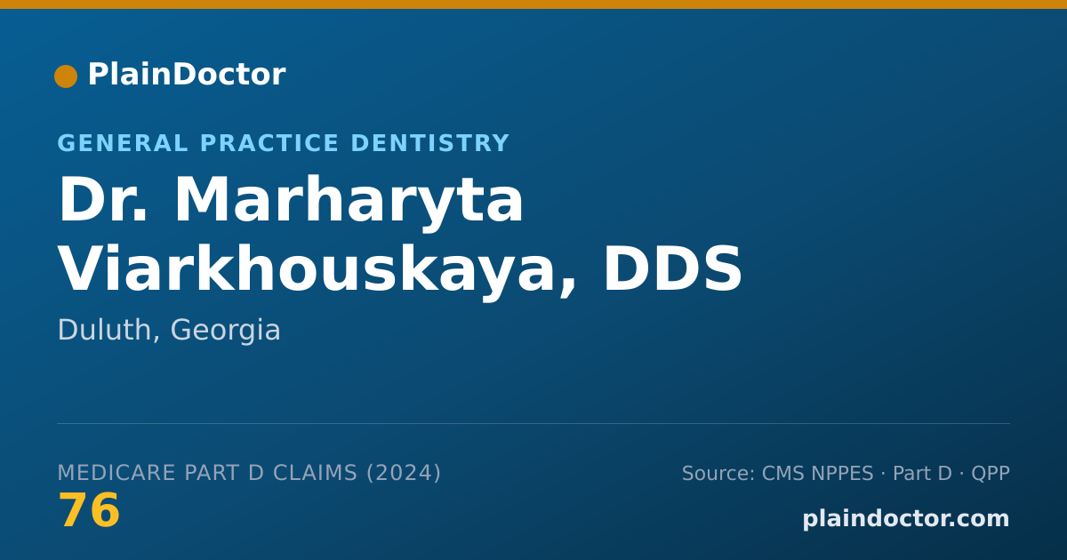 Shareable card for Marharyta Viarkhouskaya, DDS - General Practice Dentistry, Duluth, GA