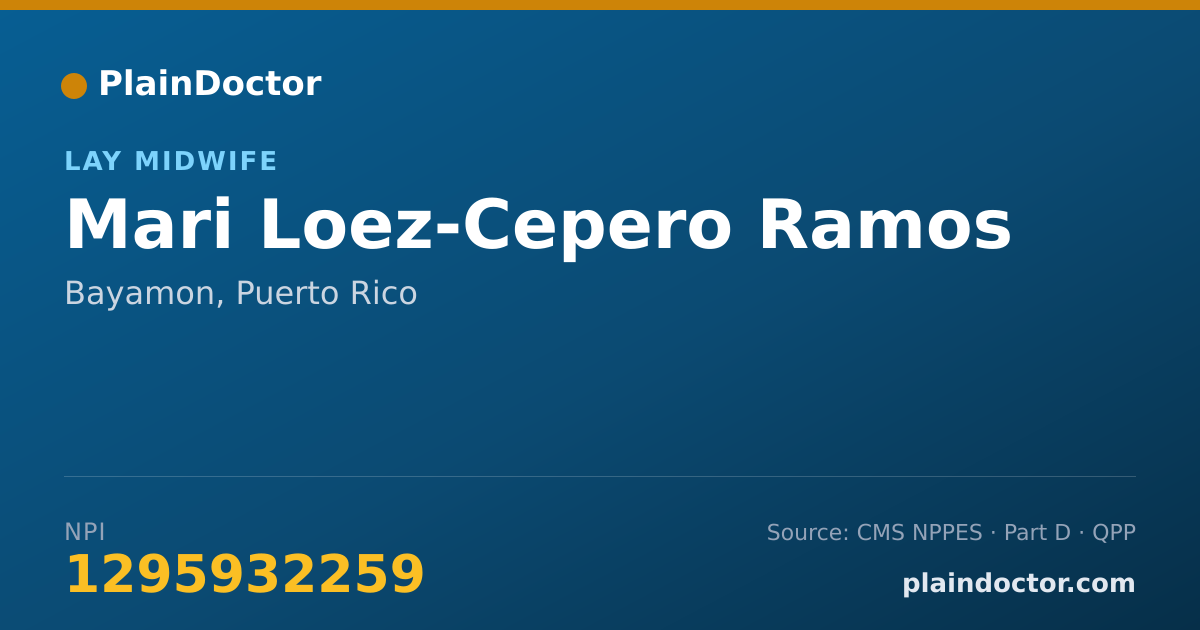 Shareable card for Mari Loez-Cepero Ramos - Lay Midwife, Bayamon, PR