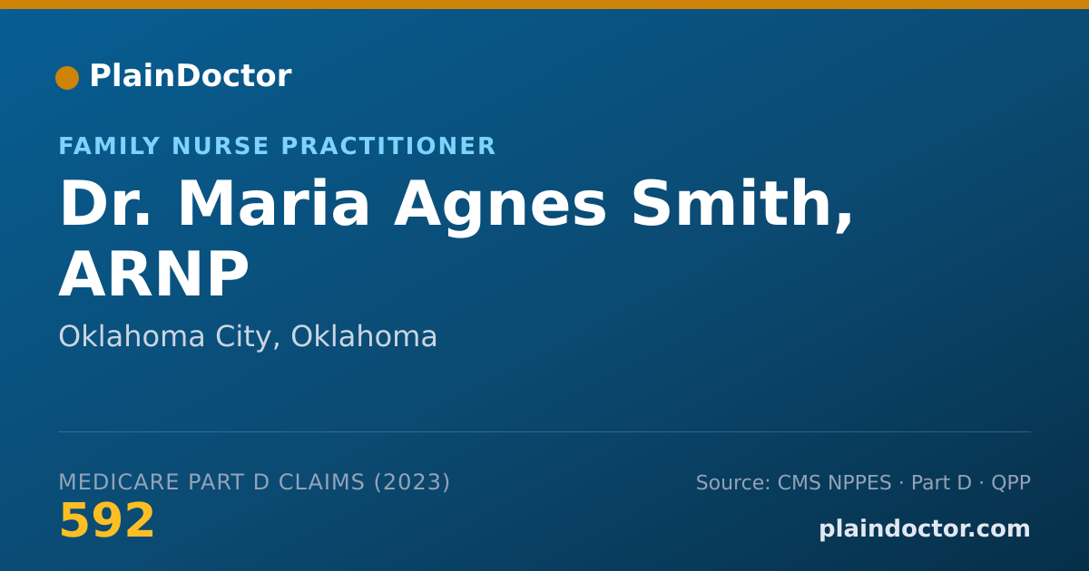 Shareable card for Maria Agnes Smith, ARNP - Family Nurse Practitioner, Oklahoma City, OK