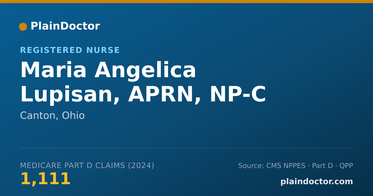 Shareable card for Maria Angelica Lupisan, APRN, NP-C - Registered Nurse, Canton, OH