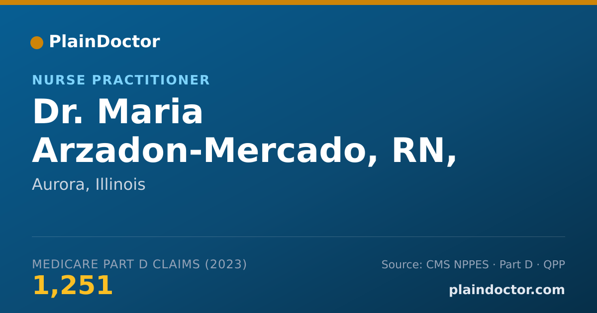Shareable card for Maria Arzadon-Mercado, RN, MS, FNP - Nurse Practitioner, Aurora, IL