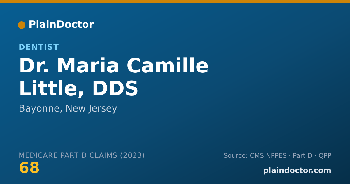Shareable card for Maria Camille Little, DDS - Dentist, Bayonne, NJ