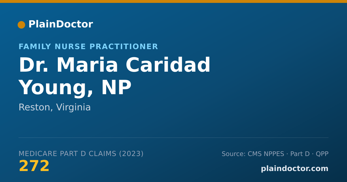 Shareable card for Maria Caridad Young, NP - Family Nurse Practitioner, Reston, VA