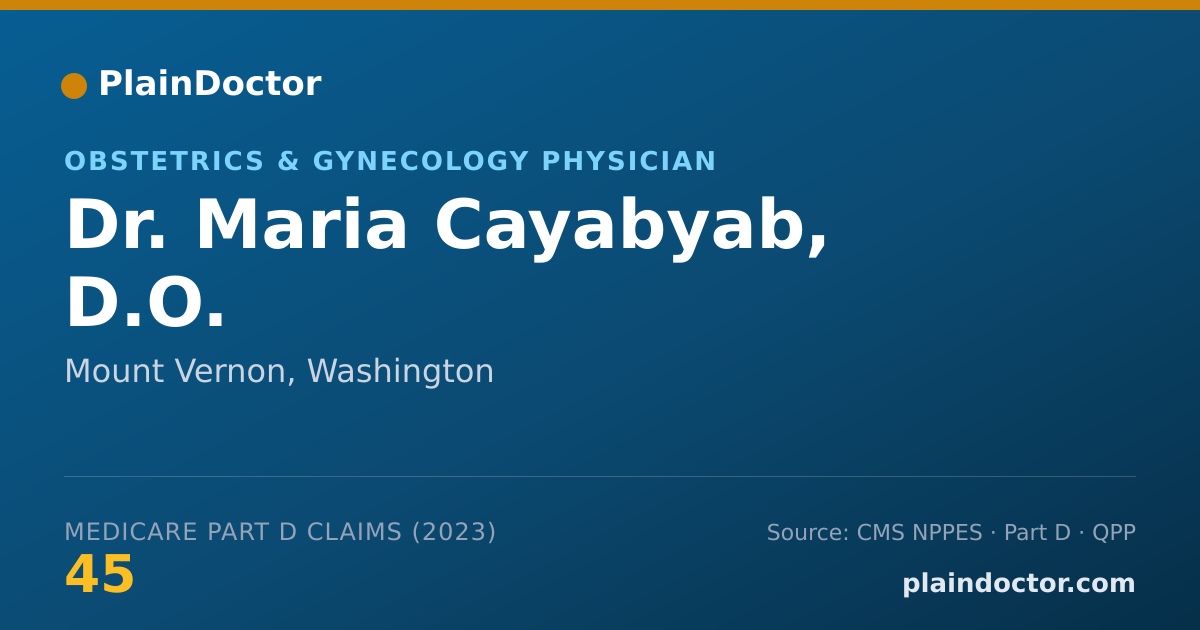 Shareable card for Maria Cayabyab, D.O. - Obstetrics & Gynecology Physician, Mount Vernon, WA