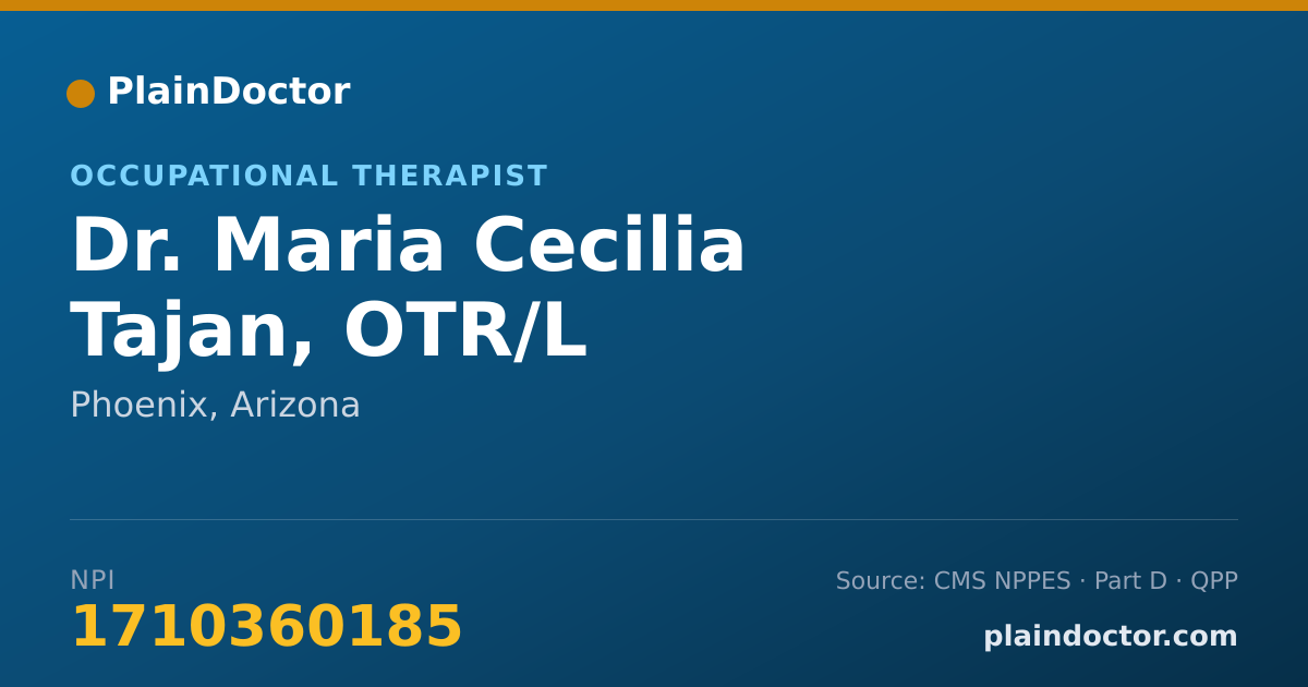 Shareable card for Maria Cecilia Tajan, OTR/L - Occupational Therapist, Phoenix, AZ