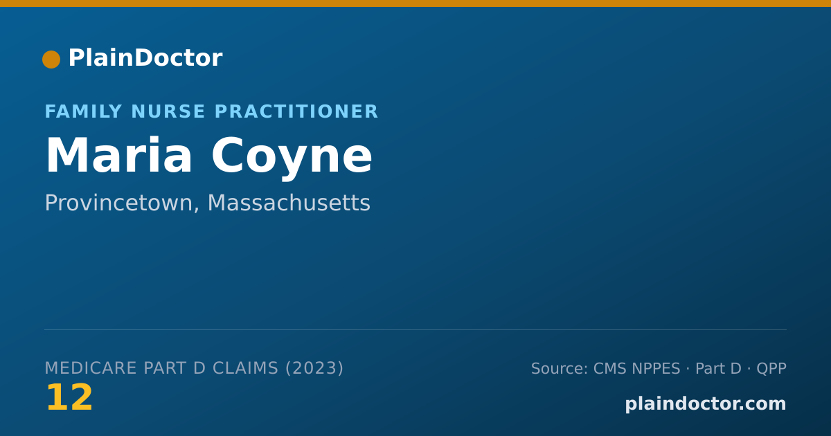 Shareable card for Maria Coyne - Family Nurse Practitioner, Provincetown, MA