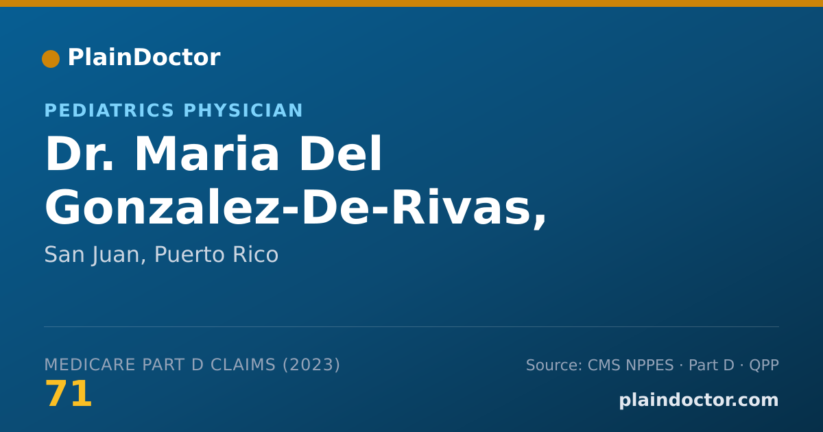 Shareable card for Maria Del Gonzalez-De-Rivas, M.D. - Pediatrics Physician, San Juan, PR