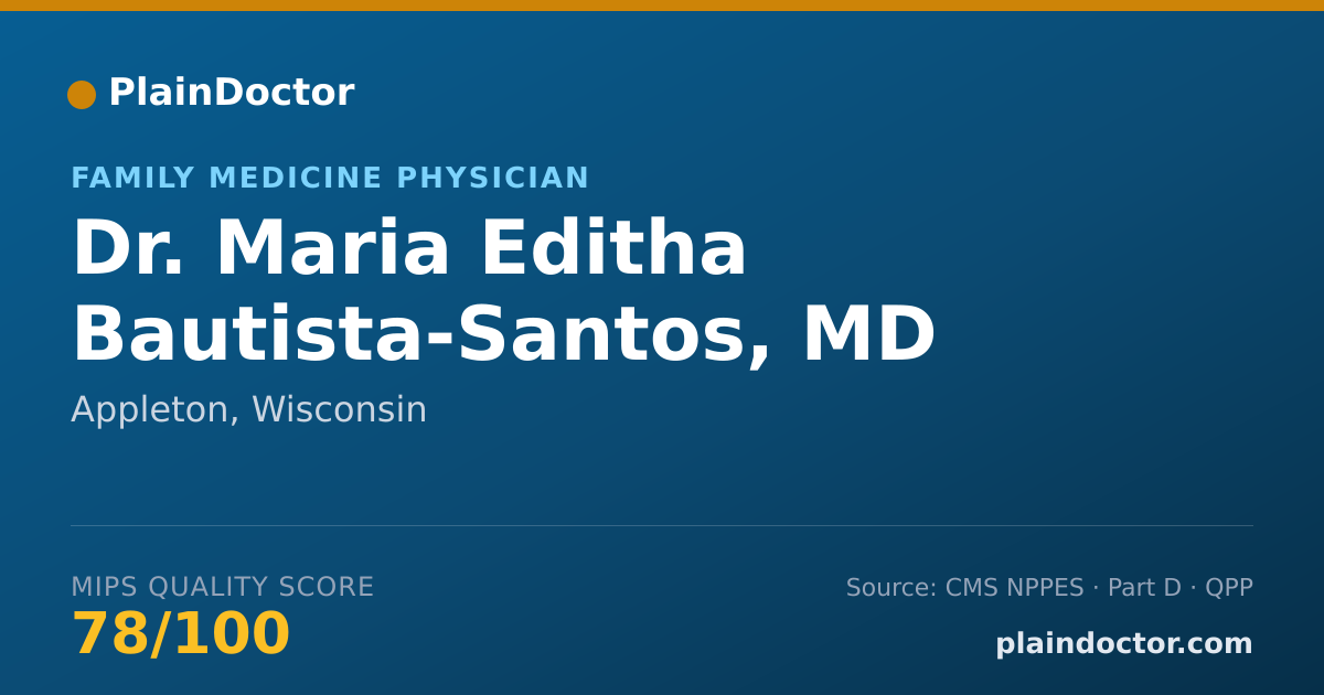Shareable card for Maria Editha Bautista-Santos, MD - Family Medicine Physician, Appleton, WI