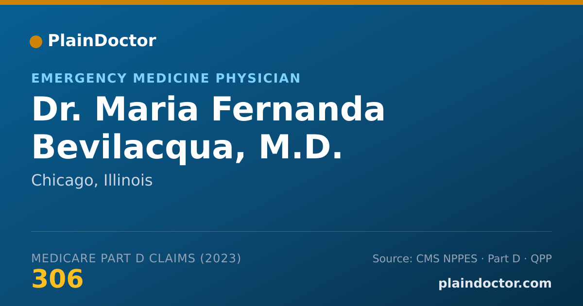 Shareable card for Maria Fernanda Bevilacqua, M.D. - Emergency Medicine Physician, Chicago, IL