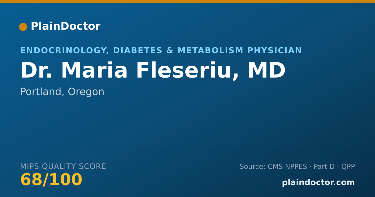 Shareable card for Maria Fleseriu, MD - Endocrinology, Diabetes & Metabolism Physician, Portland, OR