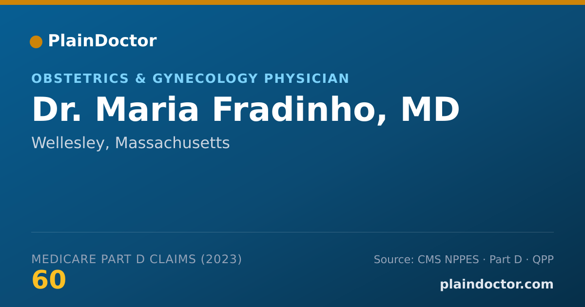 Shareable card for Maria Fradinho, MD - Obstetrics & Gynecology Physician, Wellesley, MA