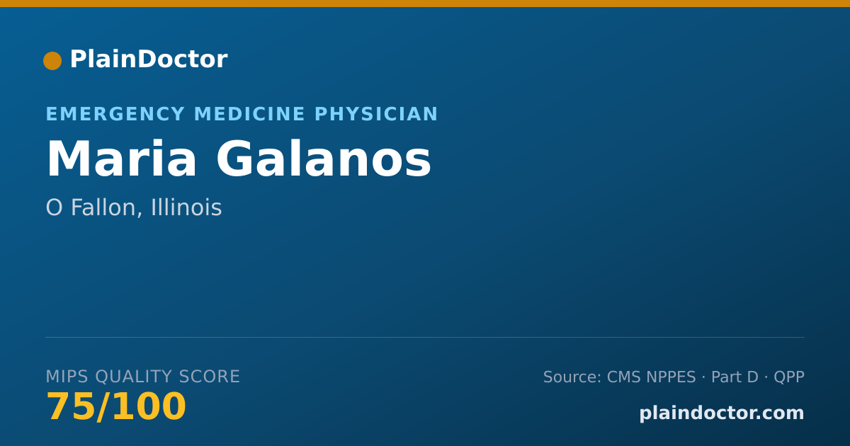 Shareable card for Maria Galanos - Emergency Medicine Physician, O Fallon, IL