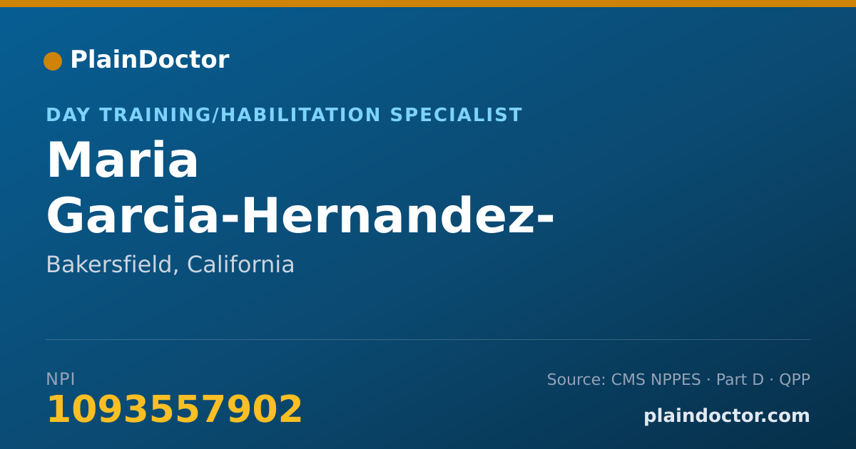 Shareable card for Maria Garcia-Hernandez- - Day Training/Habilitation Specialist, Bakersfield, CA