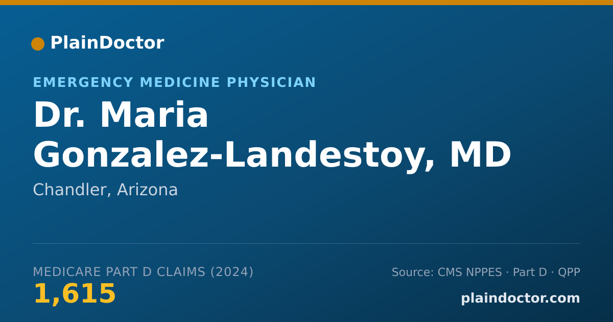 Shareable card for Maria Gonzalez-Landestoy, MD - Emergency Medicine Physician, Chandler, AZ