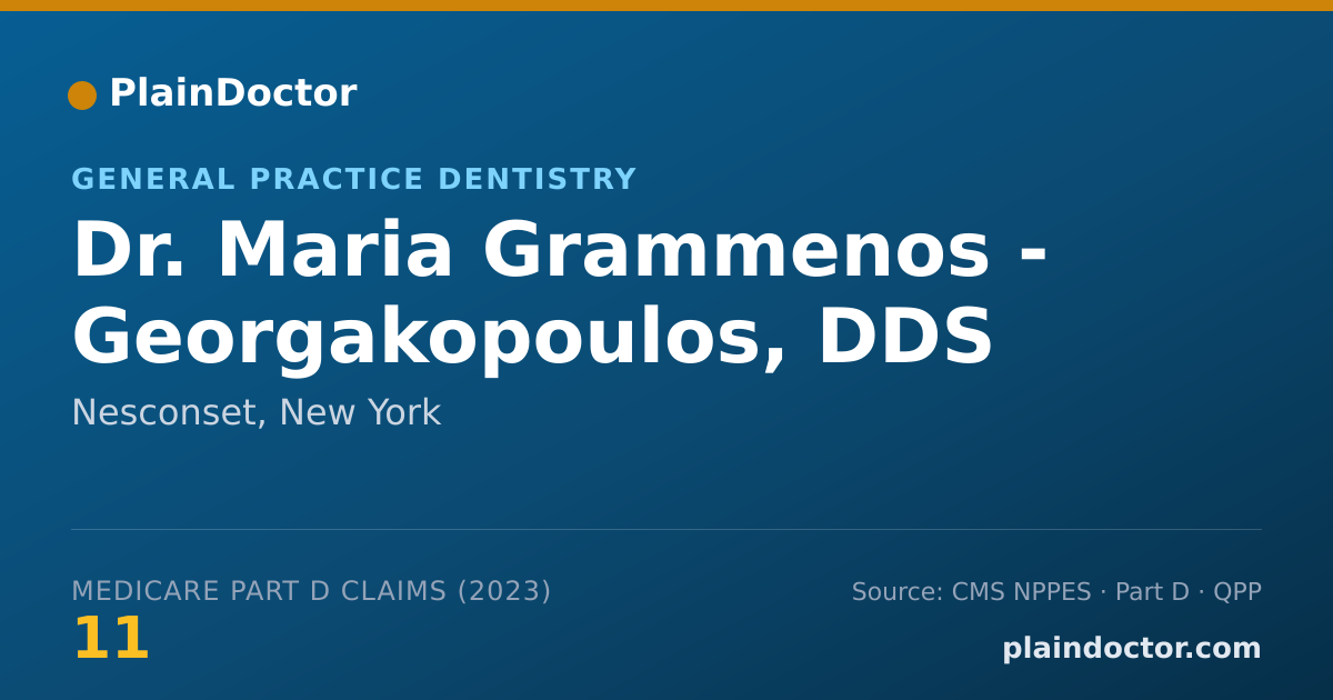 Shareable card for Maria Grammenos - Georgakopoulos, DDS - General Practice Dentistry, Nesconset, NY