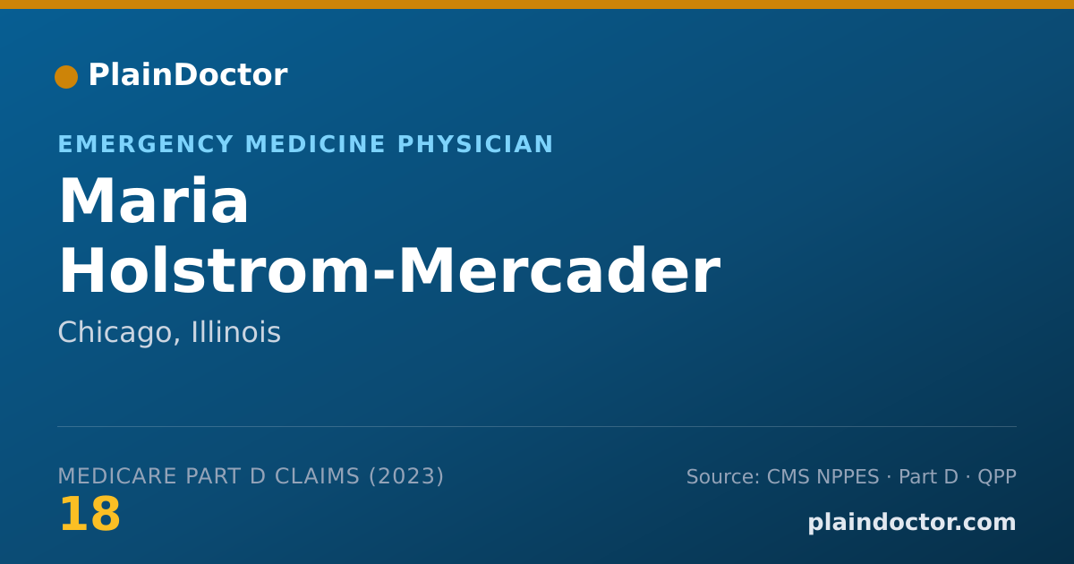 Shareable card for Maria Holstrom-Mercader - Emergency Medicine Physician, Chicago, IL