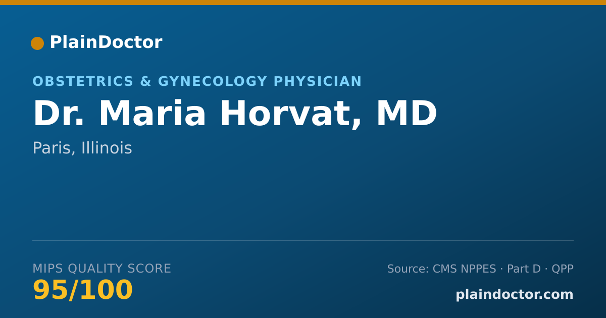 Shareable card for Maria Horvat, MD - Obstetrics & Gynecology Physician, Paris, IL