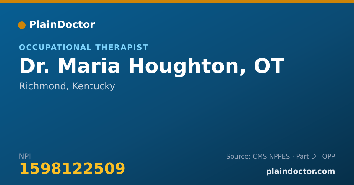 Shareable card for Maria Houghton, OT - Occupational Therapist, Richmond, KY
