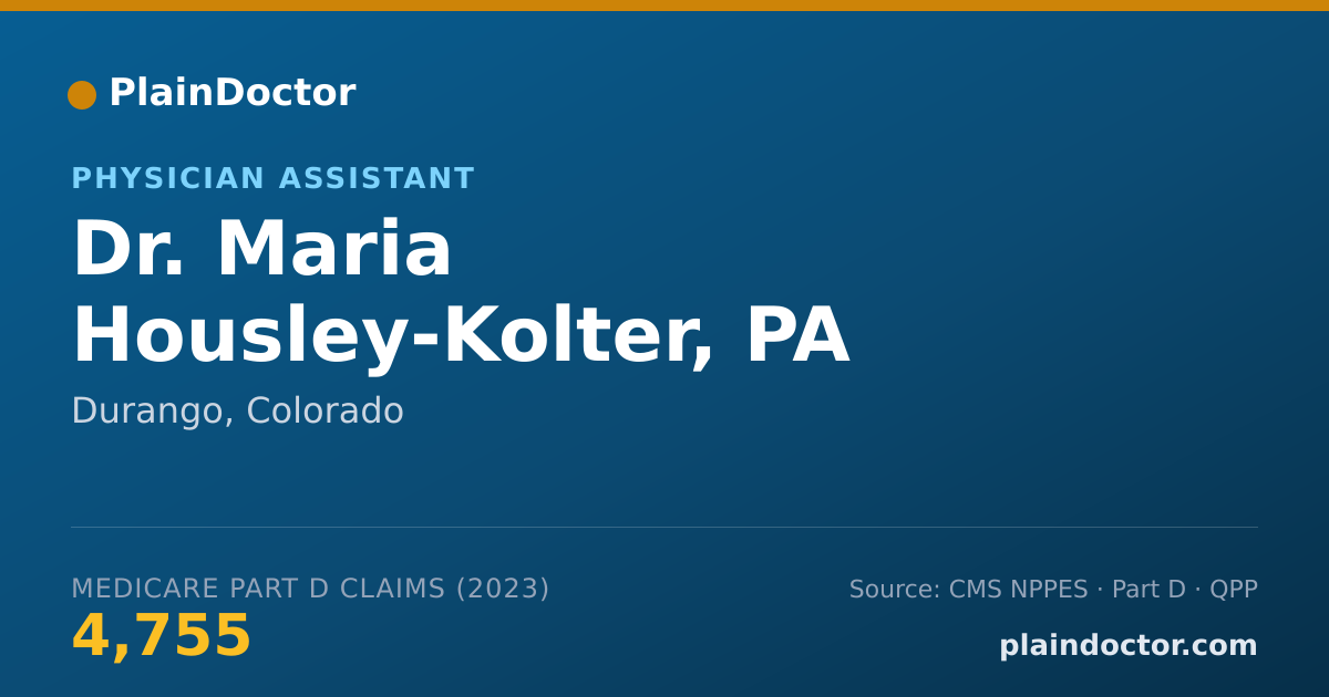 Shareable card for Maria Housley-Kolter, PA - Physician Assistant, Durango, CO