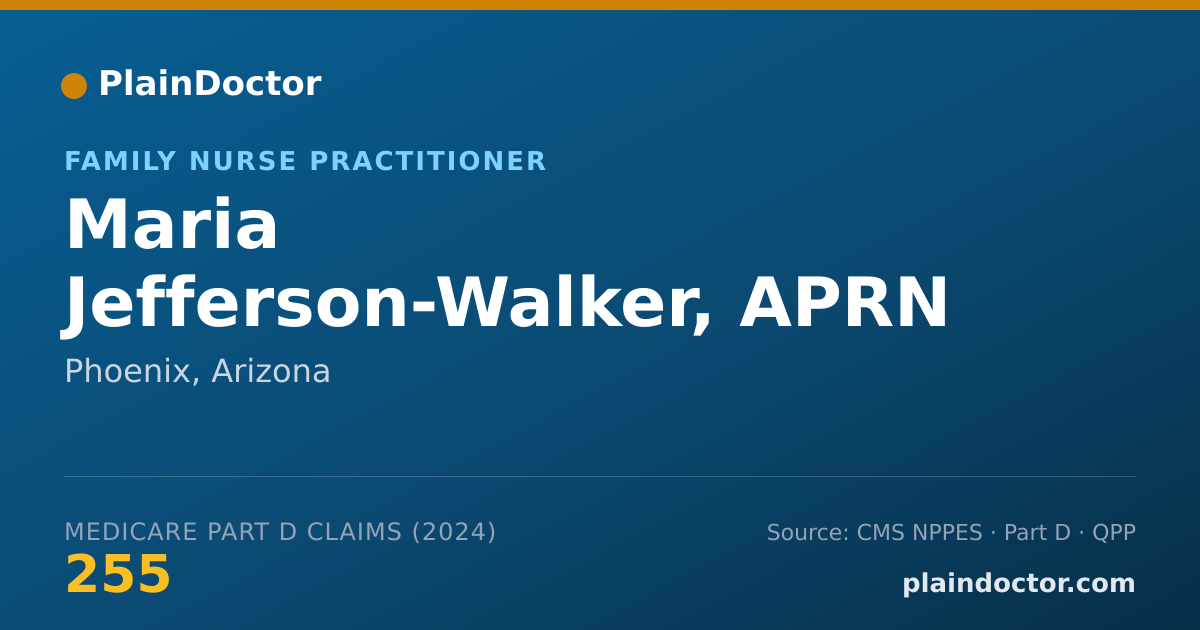 Shareable card for Maria Jefferson-Walker, APRN - Family Nurse Practitioner, Phoenix, AZ