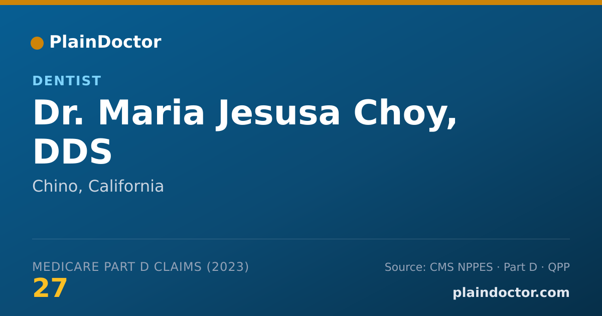 Shareable card for Maria Jesusa Choy, DDS - Dentist, Chino, CA
