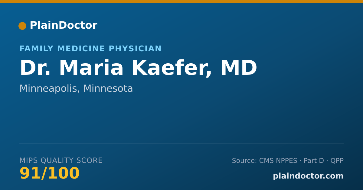 Shareable card for Maria Kaefer, MD - Family Medicine Physician, Minneapolis, MN
