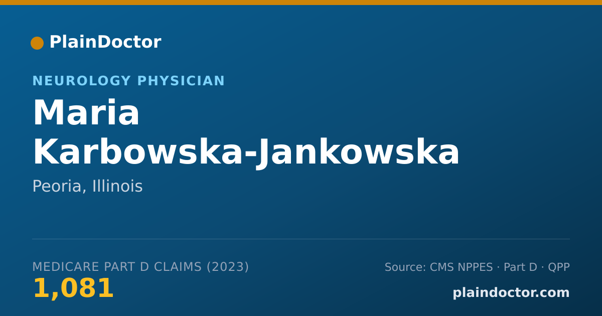 Shareable card for Maria Karbowska-Jankowska - Neurology Physician, Peoria, IL