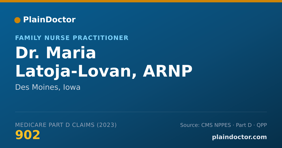 Shareable card for Maria Latoja-Lovan, ARNP - Family Nurse Practitioner, Des Moines, IA