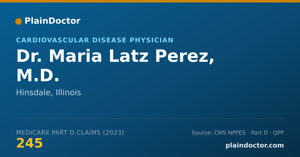 Shareable card for Maria Latz Perez, M.D. - Cardiovascular Disease Physician, Hinsdale, IL