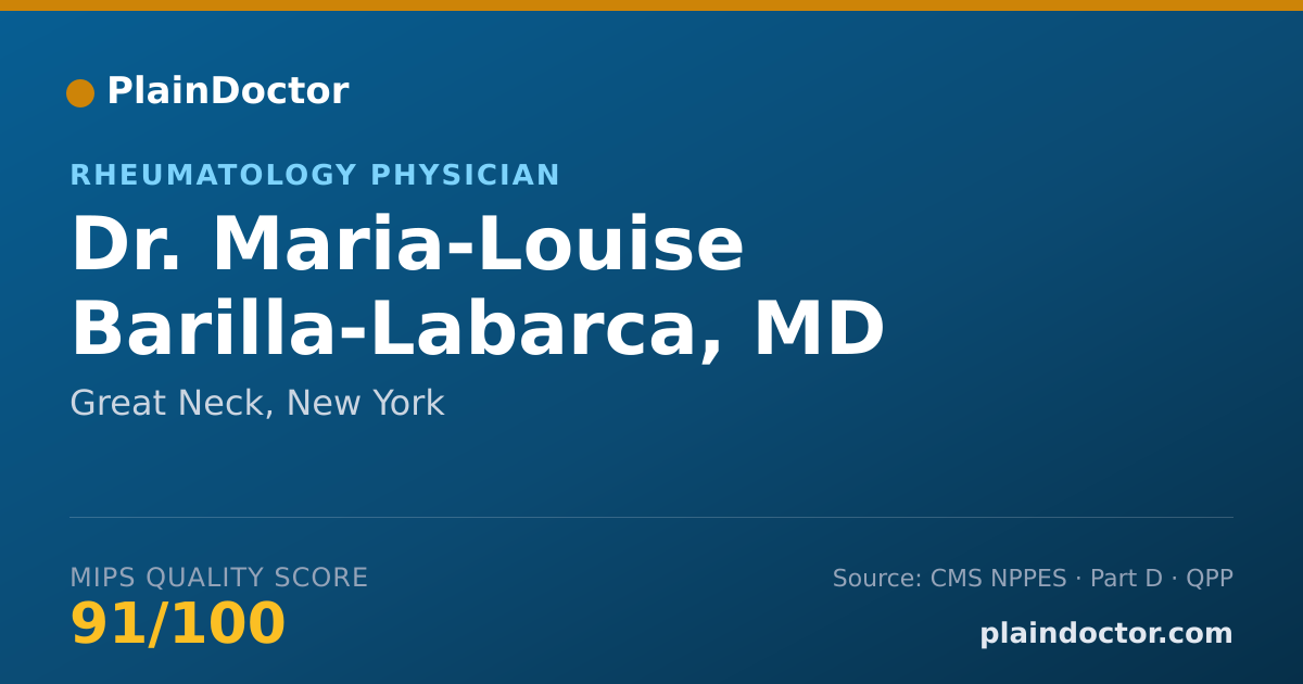Shareable card for Maria-Louise Barilla-Labarca, MD - Rheumatology Physician, Great Neck, NY
