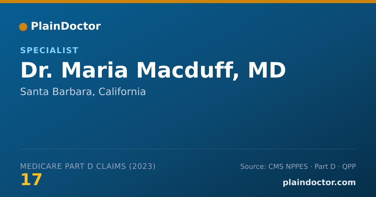 Shareable card for Maria Macduff, MD - Specialist, Santa Barbara, CA