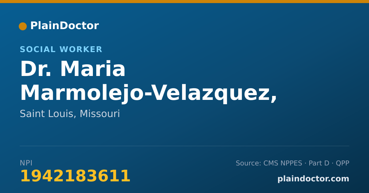 Shareable card for Maria Marmolejo-Velazquez, B.A - Social Worker, Saint Louis, MO