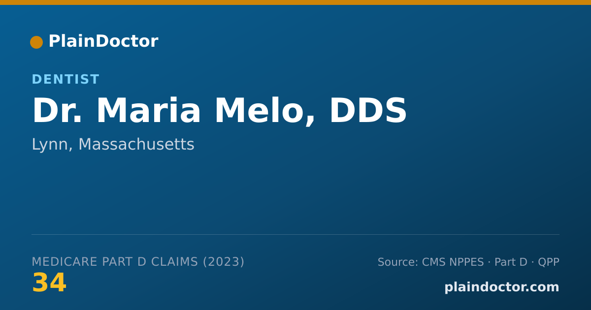 Shareable card for Maria Melo, DDS - Dentist, Lynn, MA