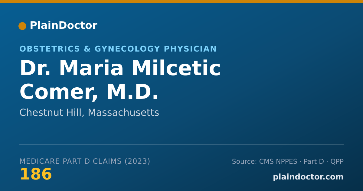 Shareable card for Maria Milcetic Comer, M.D. - Obstetrics & Gynecology Physician, Chestnut Hill, MA