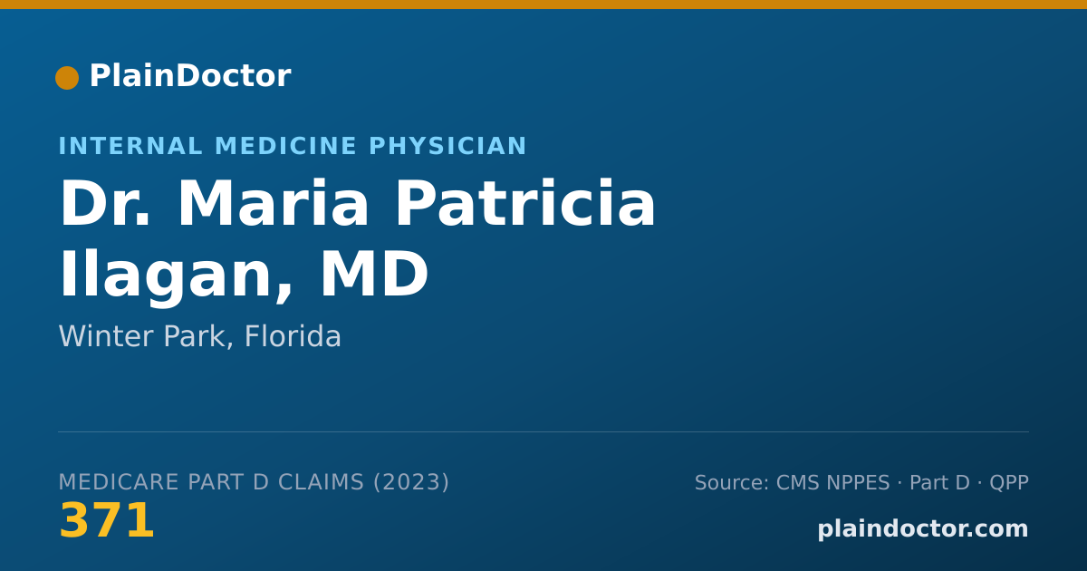 Shareable card for Maria Patricia Ilagan, MD - Internal Medicine Physician, Winter Park, FL