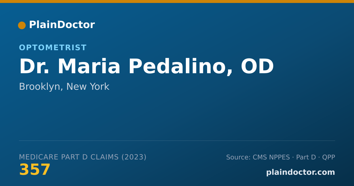 Shareable card for Maria Pedalino, OD - Optometrist, Brooklyn, NY