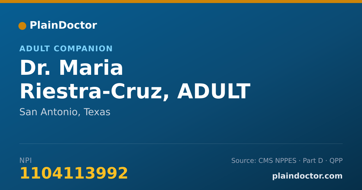 Shareable card for Maria Riestra-Cruz, ADULT FOSTER CARE - Adult Companion, San Antonio, TX