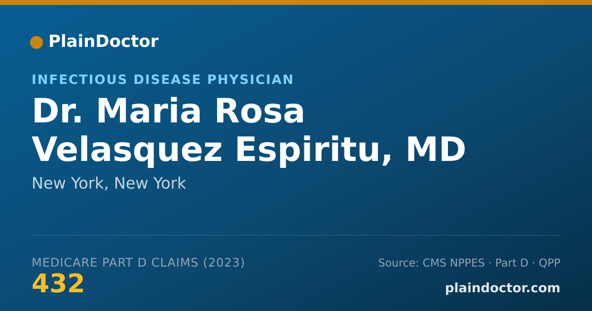 Shareable card for Maria Rosa Velasquez Espiritu, MD - Infectious Disease Physician, New York, NY